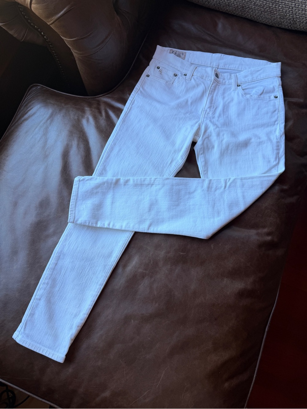Polo Ralph Lauren White Mid-Rise Skinny Jeans Size 29 / Fits 28（27” Inseam）